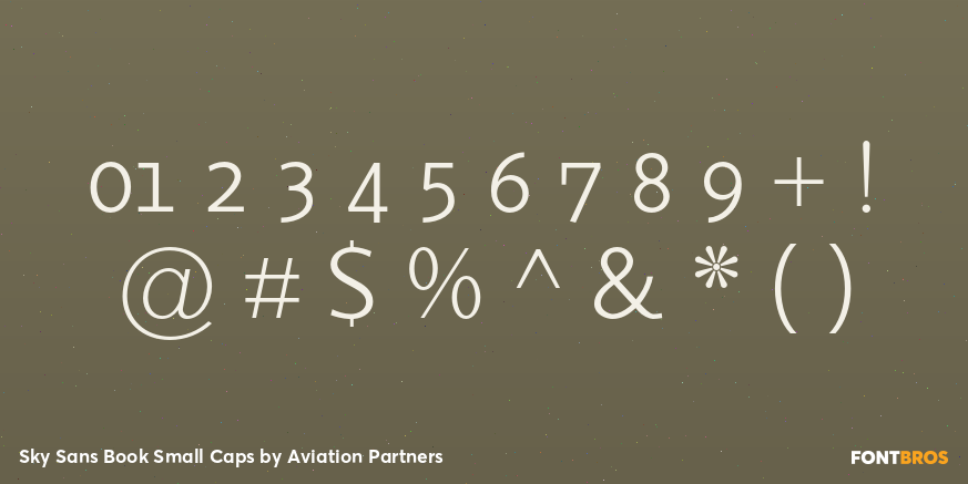 Sky Sans Book Small Caps Font Poster #4