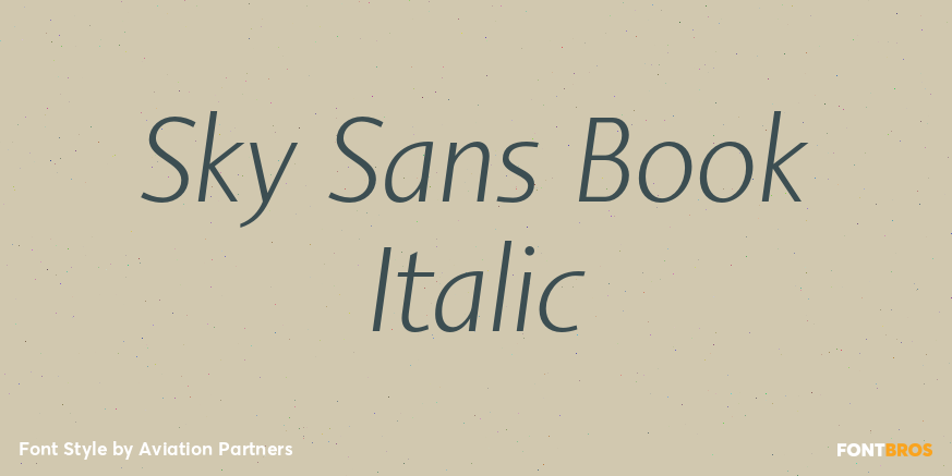 Sky Sans Book Italic Font Poster #1