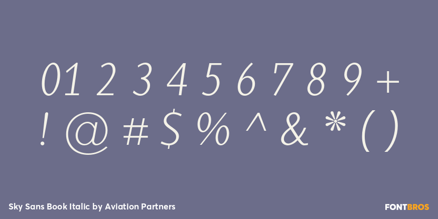 Sky Sans Book Italic Font Poster #1