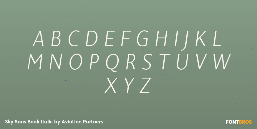 Sky Sans Book Italic Font Poster #1