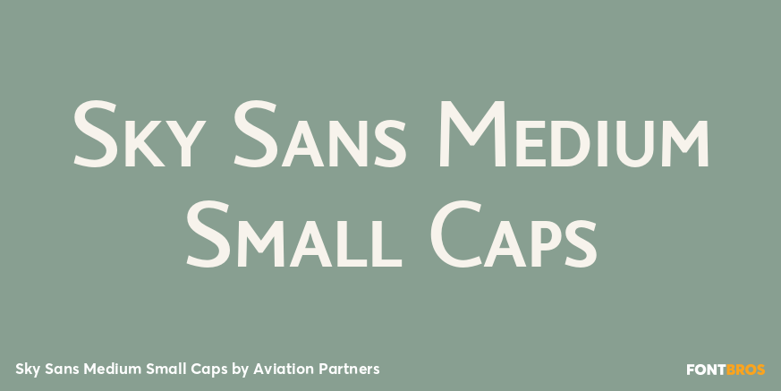 Sky Sans Medium Small Caps Font Poster #1