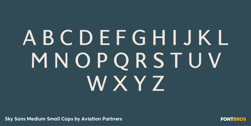 Sky Sans Medium Small Caps Font Poster #1
