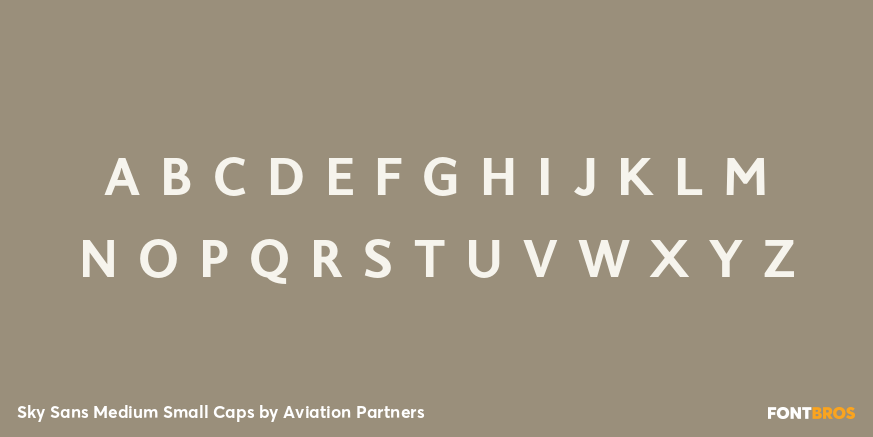 Sky Sans Medium Small Caps Font Poster #1