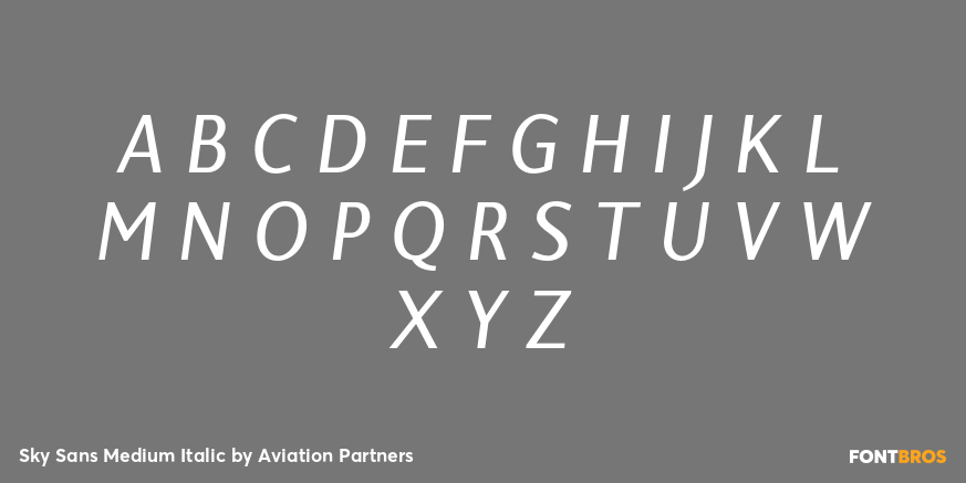 Sky Sans Medium Italic Font Poster #1