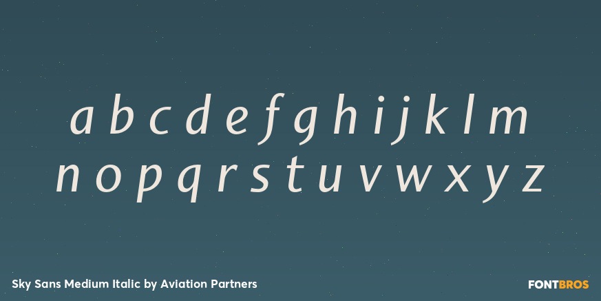 Sky Sans Medium Italic Font Poster #1