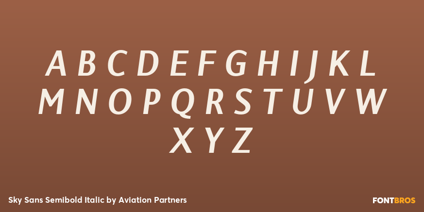 Sky Sans Semibold Italic Font Poster #2