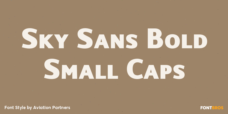 Sky Sans Bold Small Caps Font Poster #1