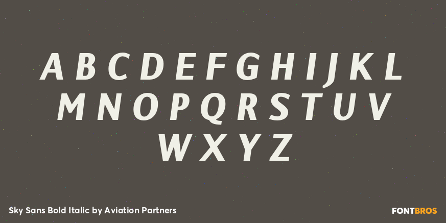 Sky Sans Bold Italic Font Poster #1