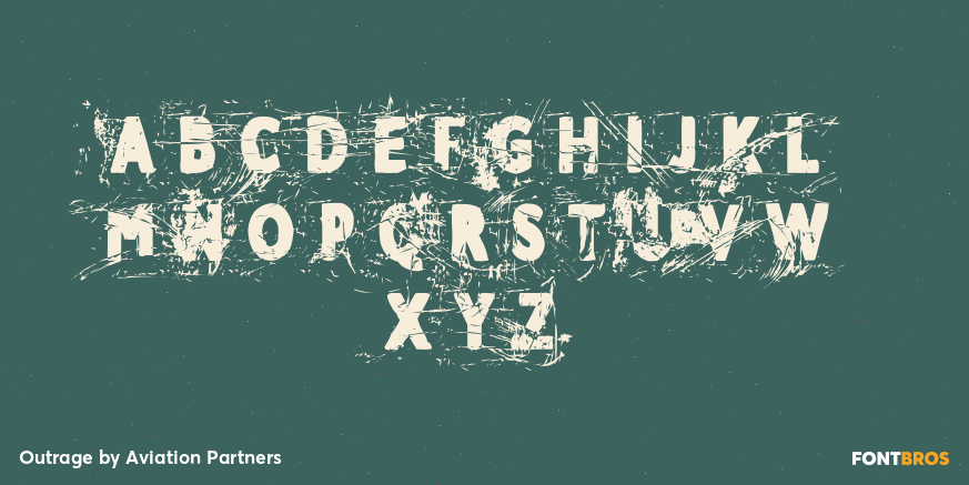 Outrage Font Poster #2