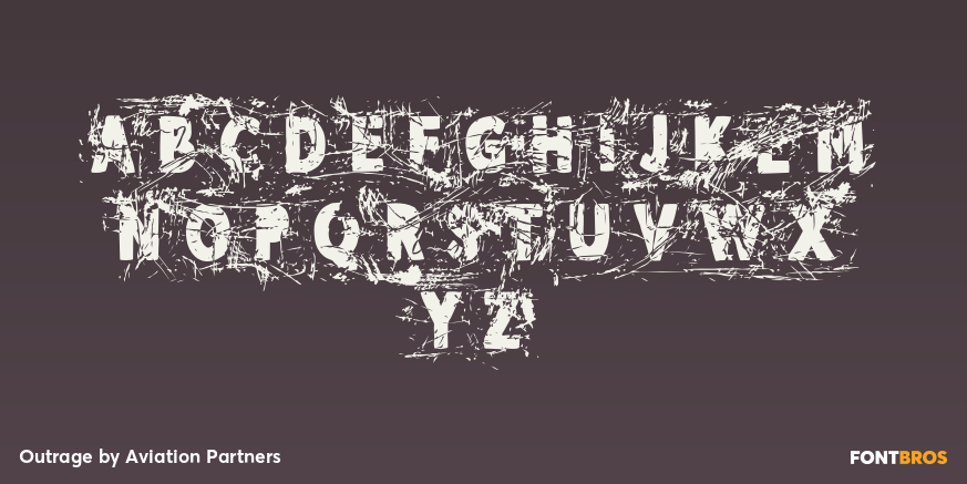 Outrage Font Poster #3