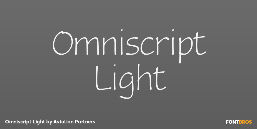 Omniscript Light Font Poster #1