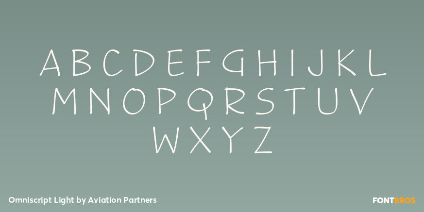 Omniscript Light Font Poster #2