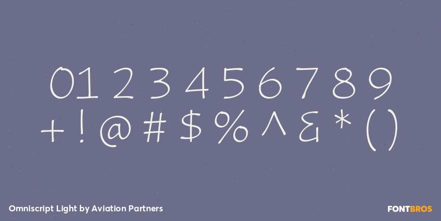 Omniscript Light Font Poster #4