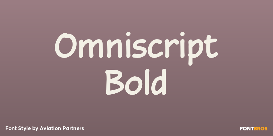 Omniscript Bold Font Poster #1