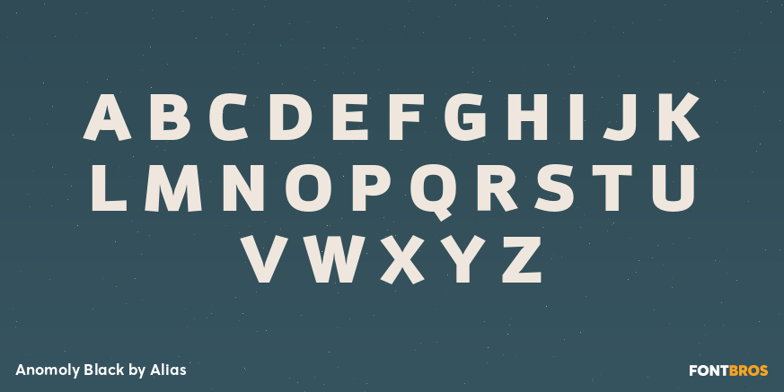 Anomoly Black Font Poster #2