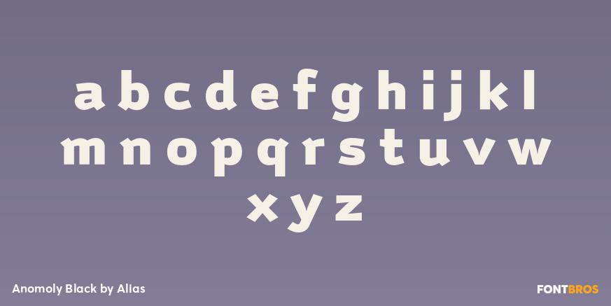 Anomoly Black Font Poster #3