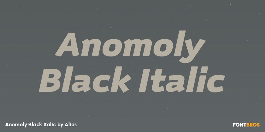 Anomoly Black Italic Font Poster #1