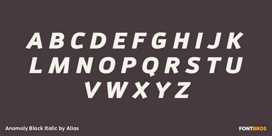 Anomoly Black Italic Font Poster #2