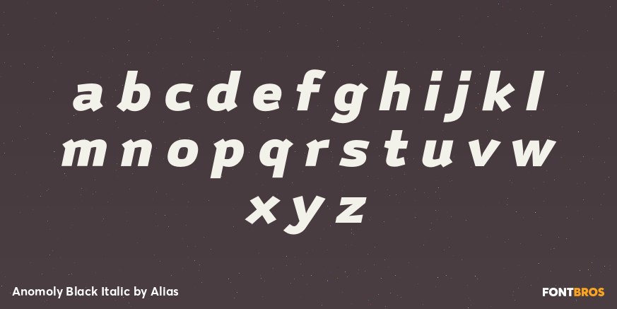 Anomoly Black Italic Font Poster #3