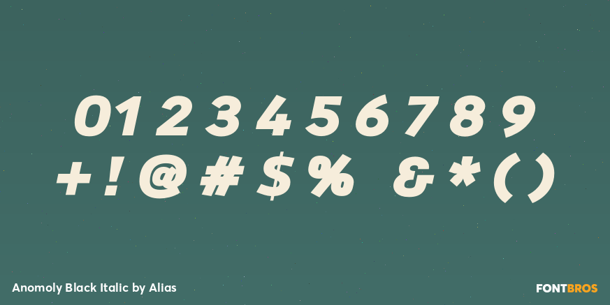 Anomoly Black Italic Font Poster #4