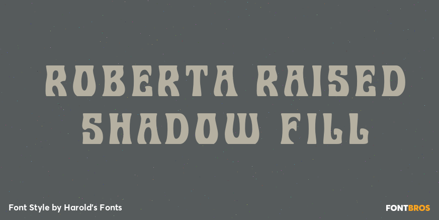 Roberta Raised Shadow Fill Font Poster #1