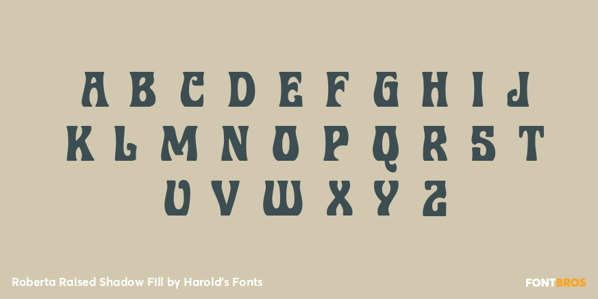Roberta Raised Shadow Fill Font Poster #2