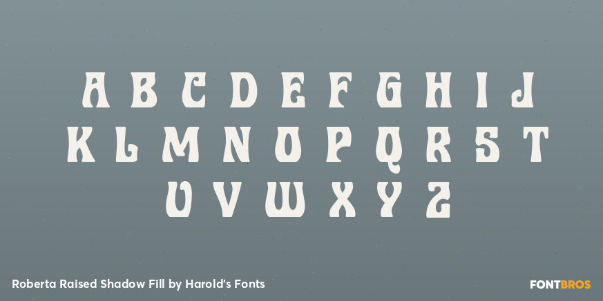 Roberta Raised Shadow Fill Font Poster #3