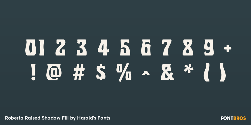 Roberta Raised Shadow Fill Font Poster #4