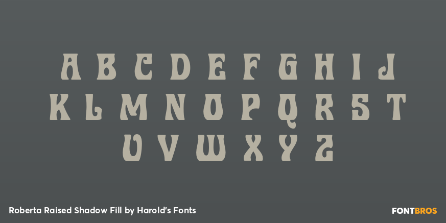 Roberta Raised Shadow Fill Font Poster #2
