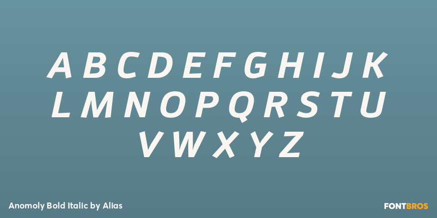 Anomoly Bold Italic Font Poster #2