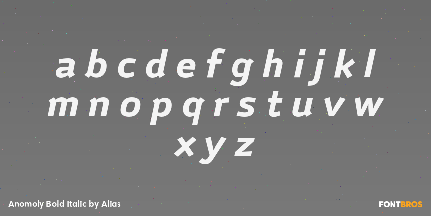 Anomoly Bold Italic Font Poster #3