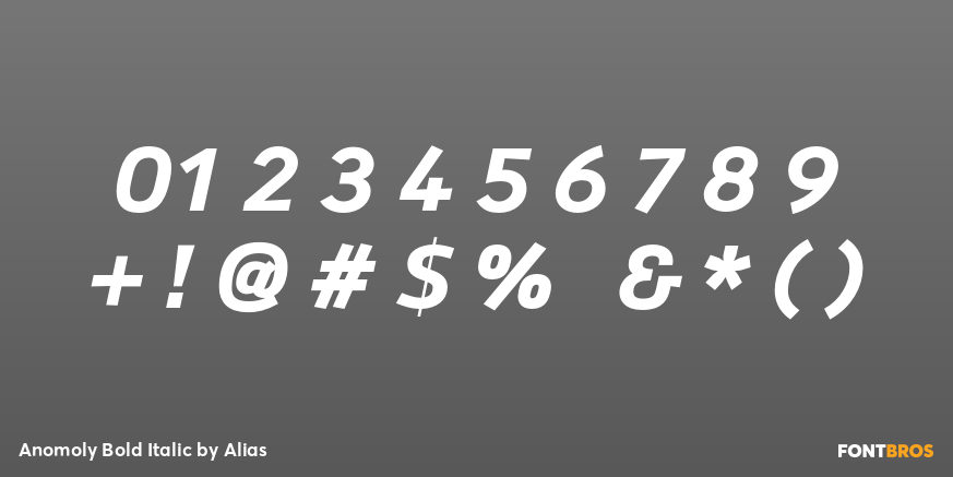 Anomoly Bold Italic Font Poster #4