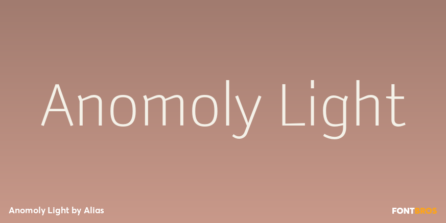 Anomoly Light Font Poster #1