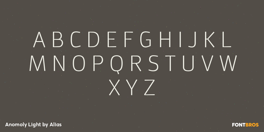 Anomoly Light Font Poster #2