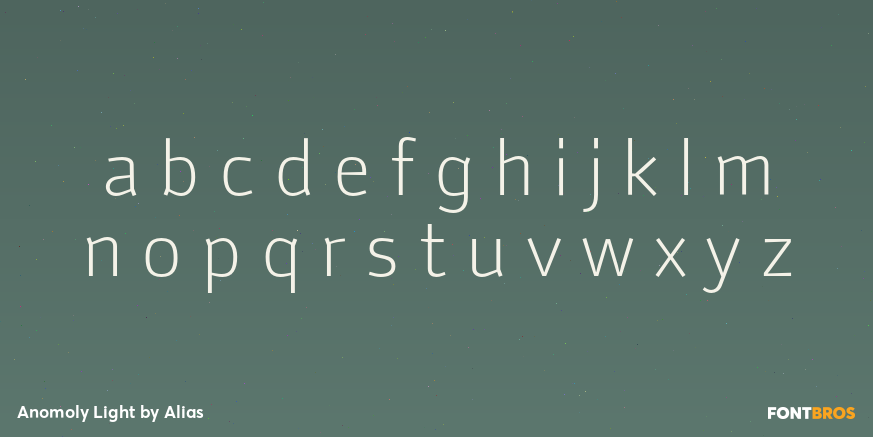 Anomoly Light Font Poster #3