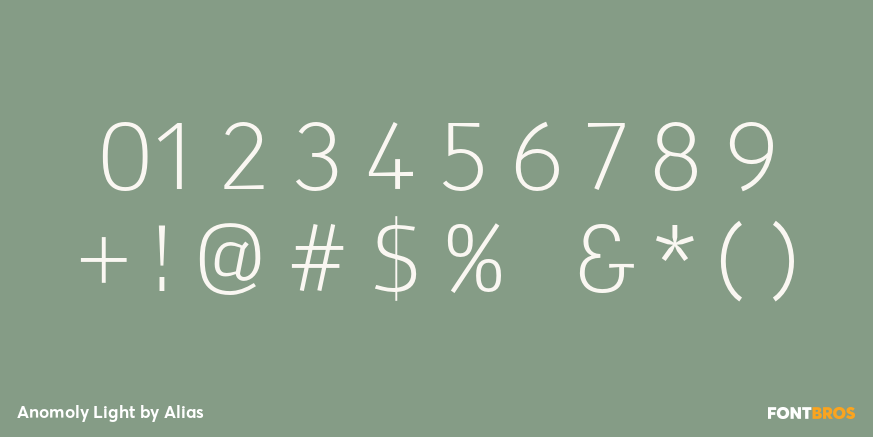 Anomoly Light Font Poster #4