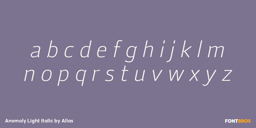 Anomoly Light Italic Font Poster #3