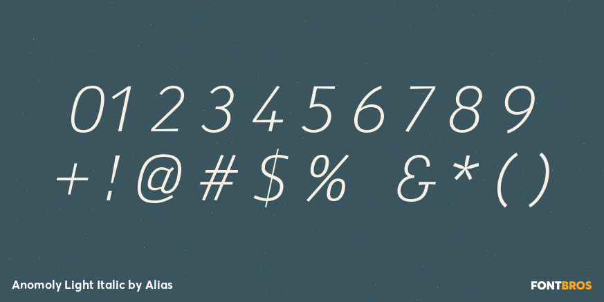 Anomoly Light Italic Font Poster #4
