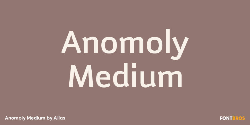 Anomoly Medium Font Poster #1