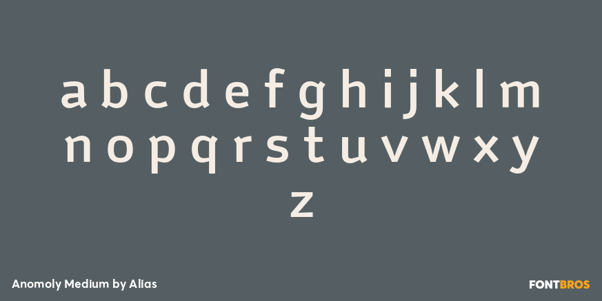 Anomoly Medium Font Poster #3