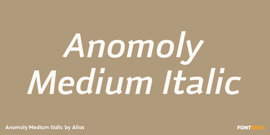 Anomoly Medium Italic Font Poster #1