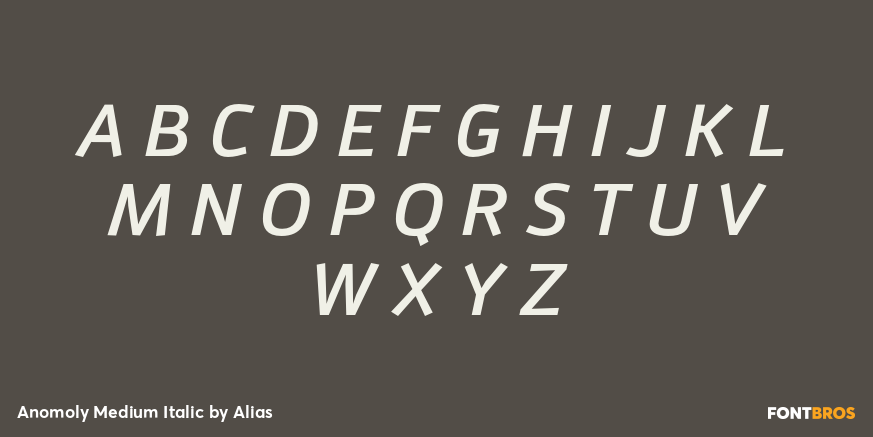 Anomoly Medium Italic Font Poster #2