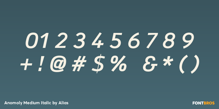 Anomoly Medium Italic Font Poster #4