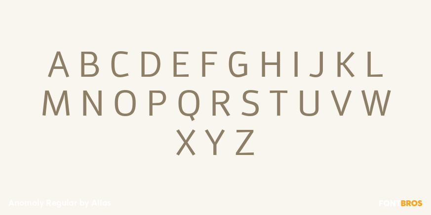 Anomoly Regular Font Poster #2