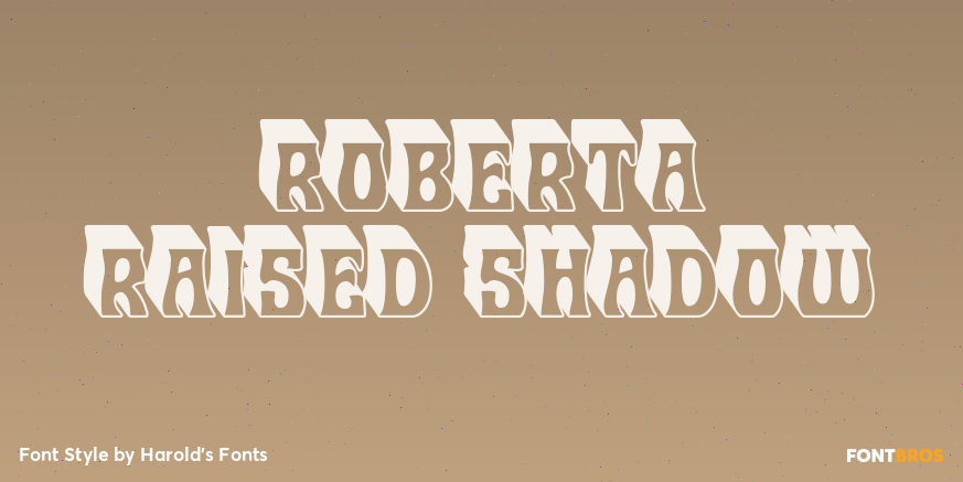 Roberta Raised Shadow Font Poster #1