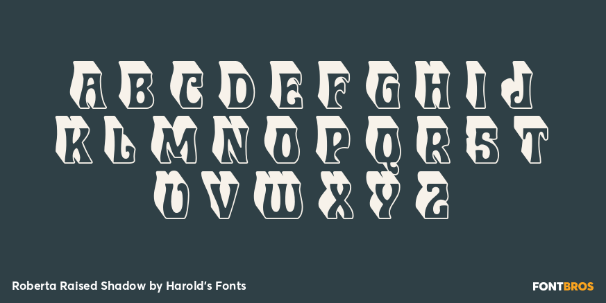 Roberta Raised Shadow Font Poster #2