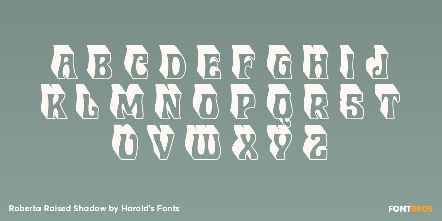 Roberta Raised Shadow Font Poster #3