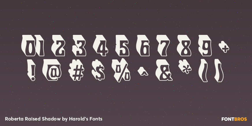 Roberta Raised Shadow Font Poster #4
