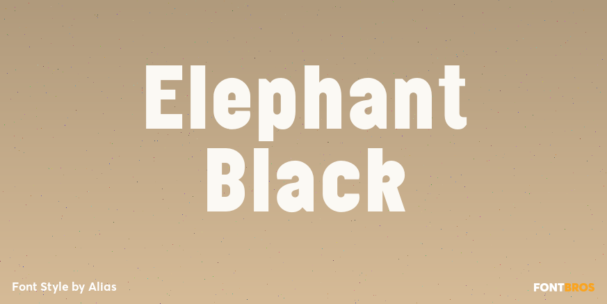 Elephant Black Font Poster #1