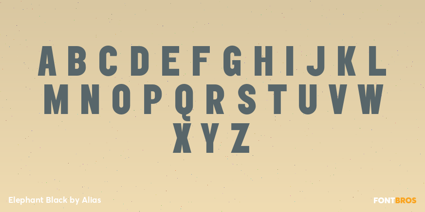 Elephant Black Font Poster #2